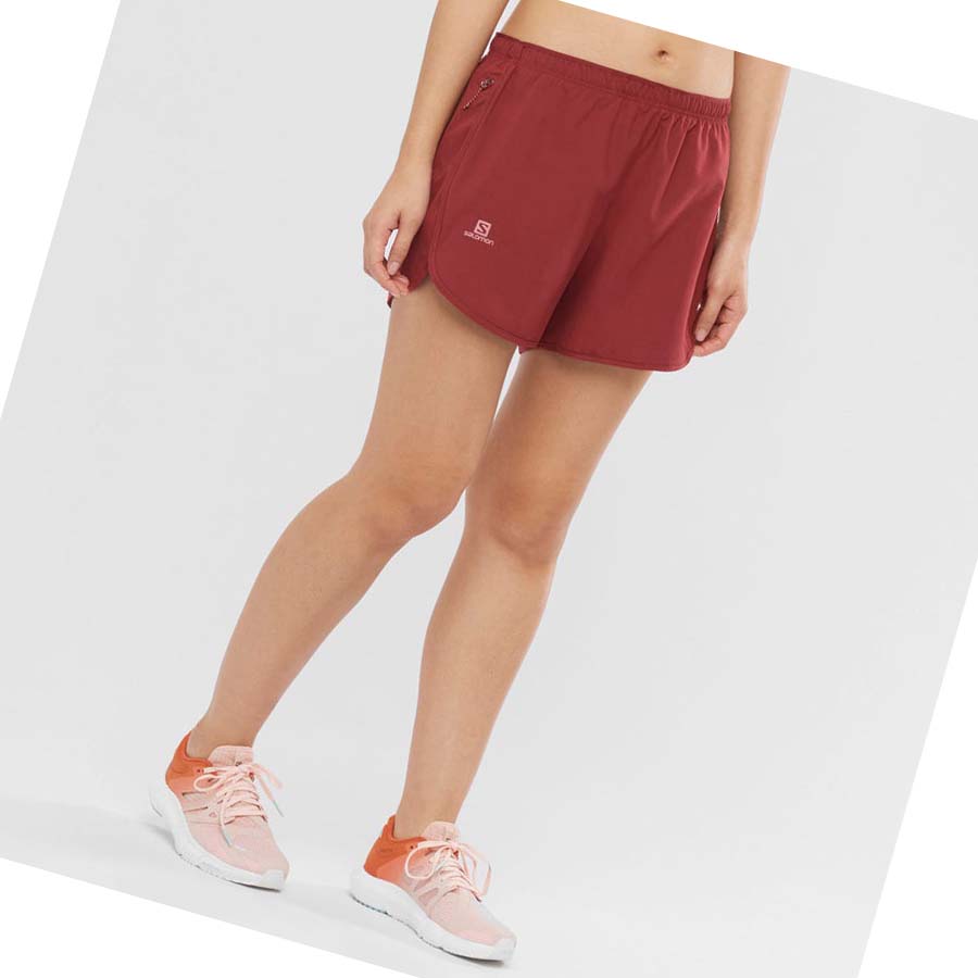 Bermudas Salomon AGILE Mujer Rojos | MX 2355FDN